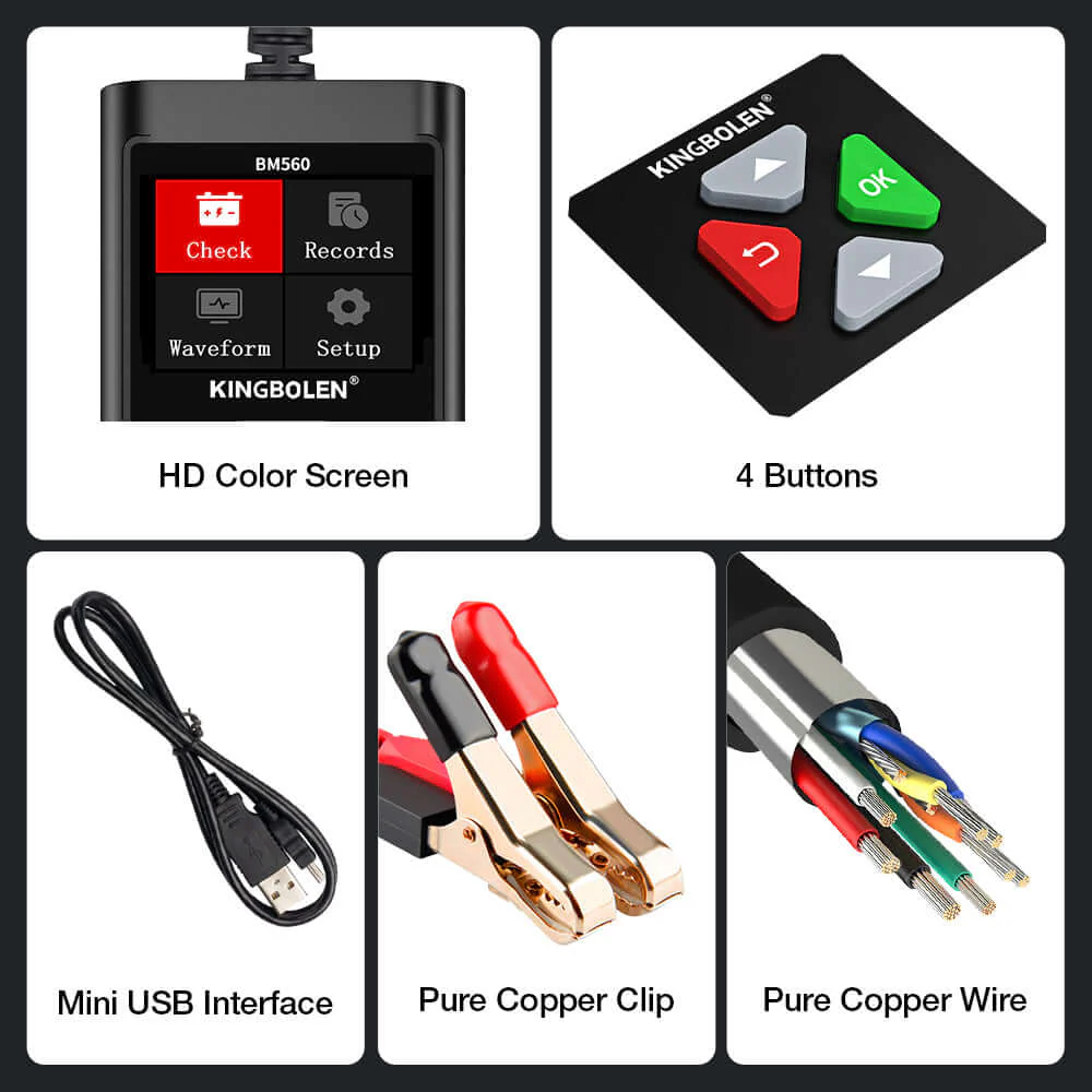 KINGBOLEN® BM560 6V 12V Auto Battery Tester - Image 8