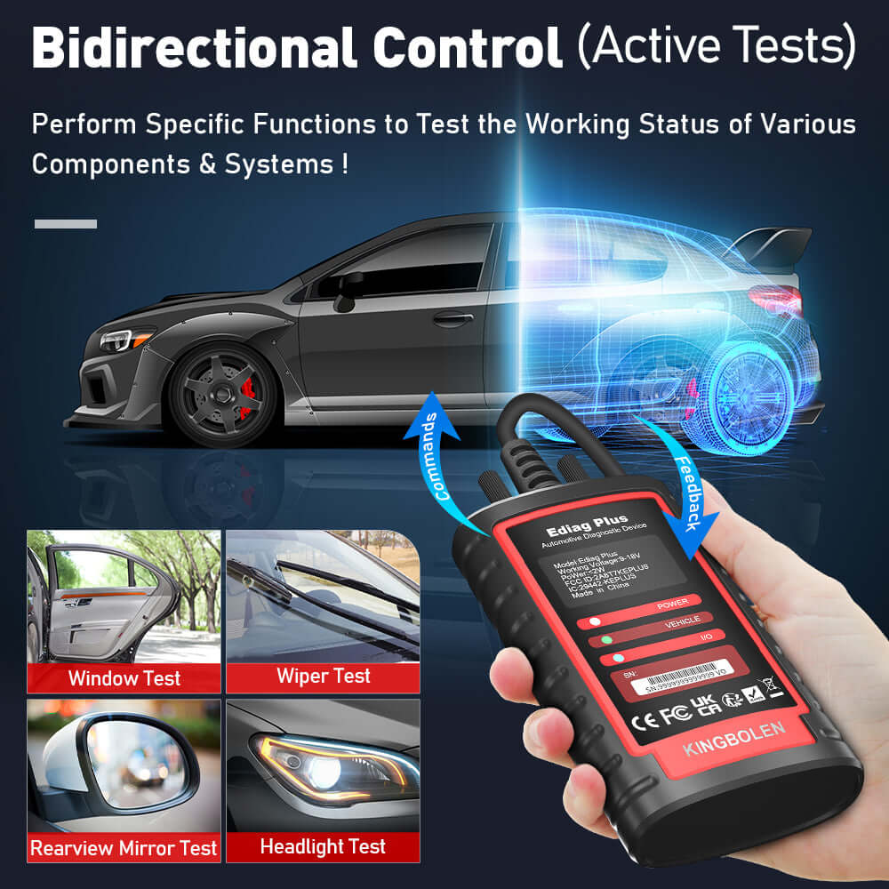 KINGBOLEN® Ediag Plus All Systems Bidirectional ECU Coding CAN-FD OBD2 Scanner - Image 3