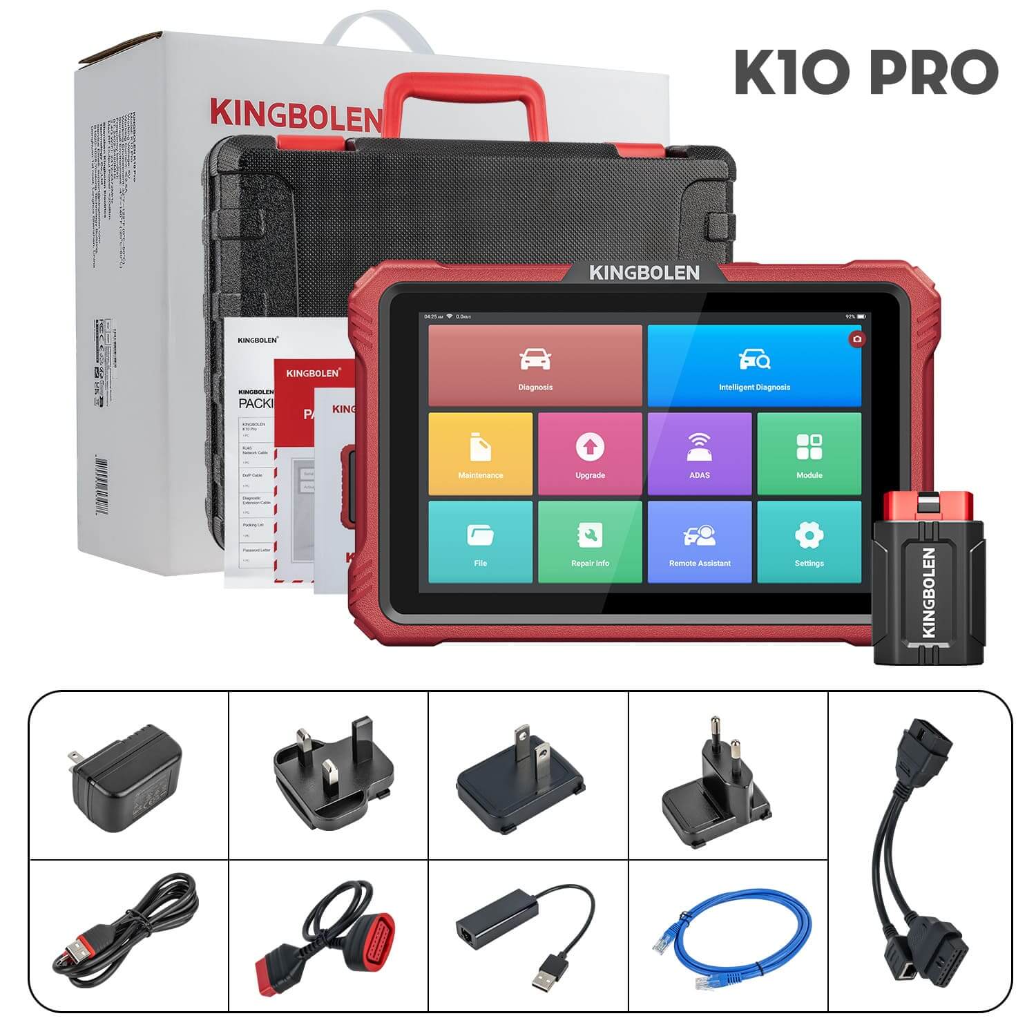 2026 Kingbolen K10 PRO CANFD&Doip Bluetooth Obd2 Scanner 40+ Resets All System Car Diagnostic Tools With ECU Coding Active Test Guide Function - Image 11