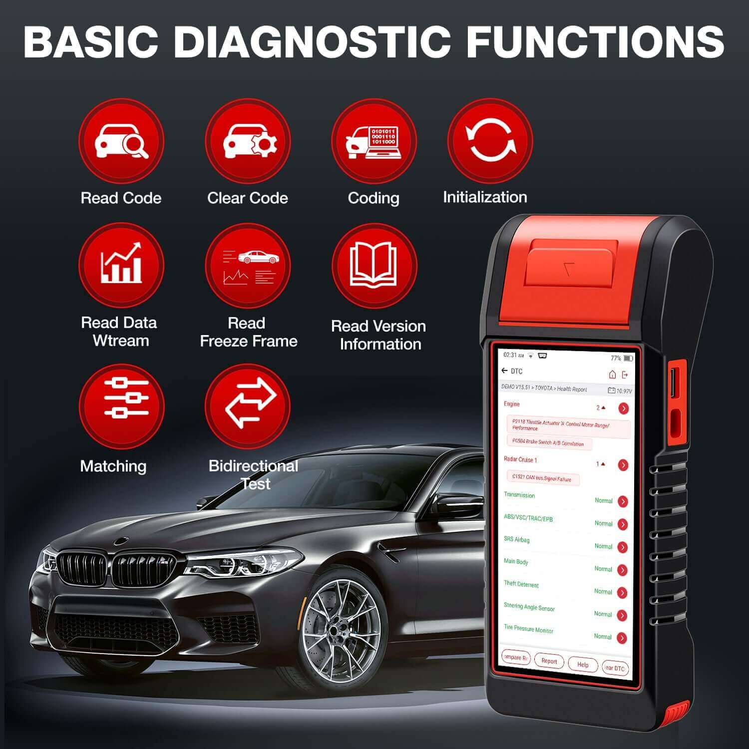 KINGBOLEN® K6 PRO All Systems Battery Tester TPMS Printer Diagnostic Scanner with 2 Years Free update K7 upgrate version - Image 6