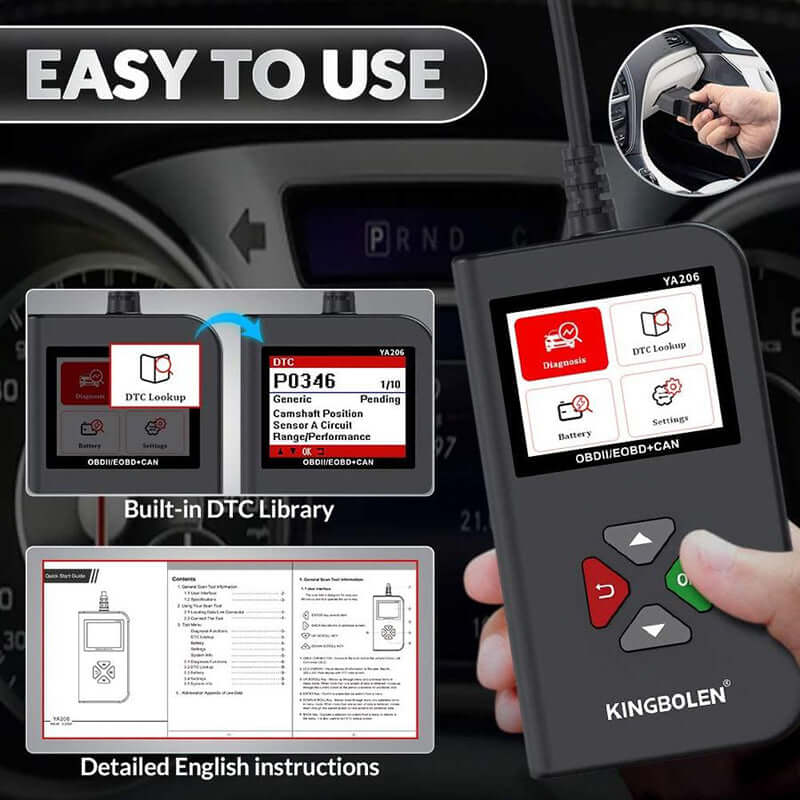 KINGBOLEN® YA206 OBD2 Scanner and Code Reader(ONLY ship to USA) - Image 4