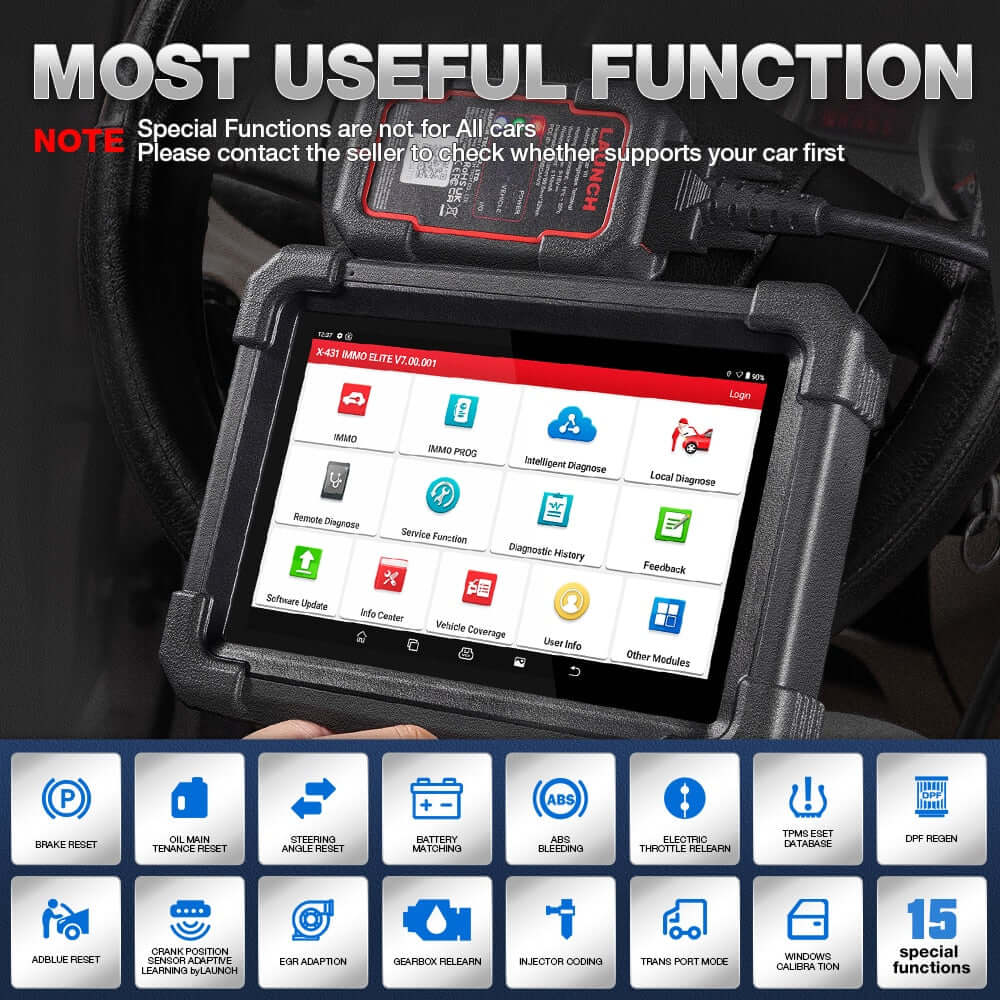 LAUNCH® X431 IMMO Elite Key Programmer All System With 40+ Reset Service Diagnostic Tool Support CANFD & DOIP - Image 2