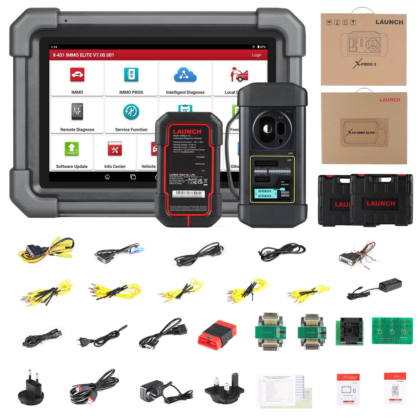 LAUNCH® X431 IMMO Elite Key Programmer All System With 40+ Reset Service Diagnostic Tool Support CANFD & DOIP - Image 9