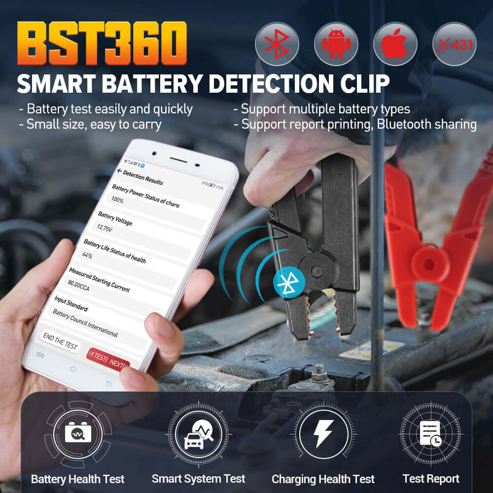 LAUNCH® BST360 6V and 12V Bluetooth Battery Tester - Image 3