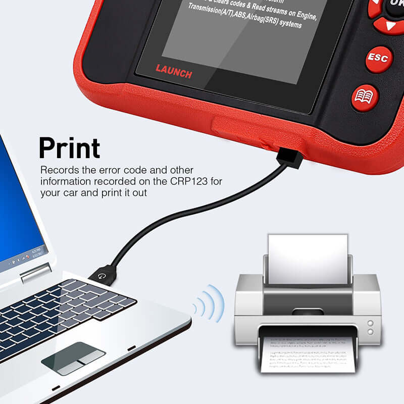 LAUNCH CRP123 OBD2 Scanner – Engine, ABS, SRS, Transmission Code Reader, Full OBDII Diagnostic Tool with Live Data Graph & Lifetime Free Updates - Image 4