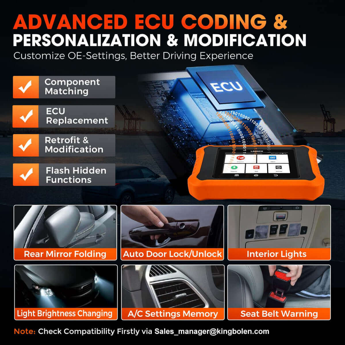 LAUNCH X431 Creader Elite 2.0 For BMW OBD2 Scanner Bi Directional Diagnostic Tool ABS DPF SRS Reset Code Reader(Support BMW, MINI, Rolls-Royce) - Image 9