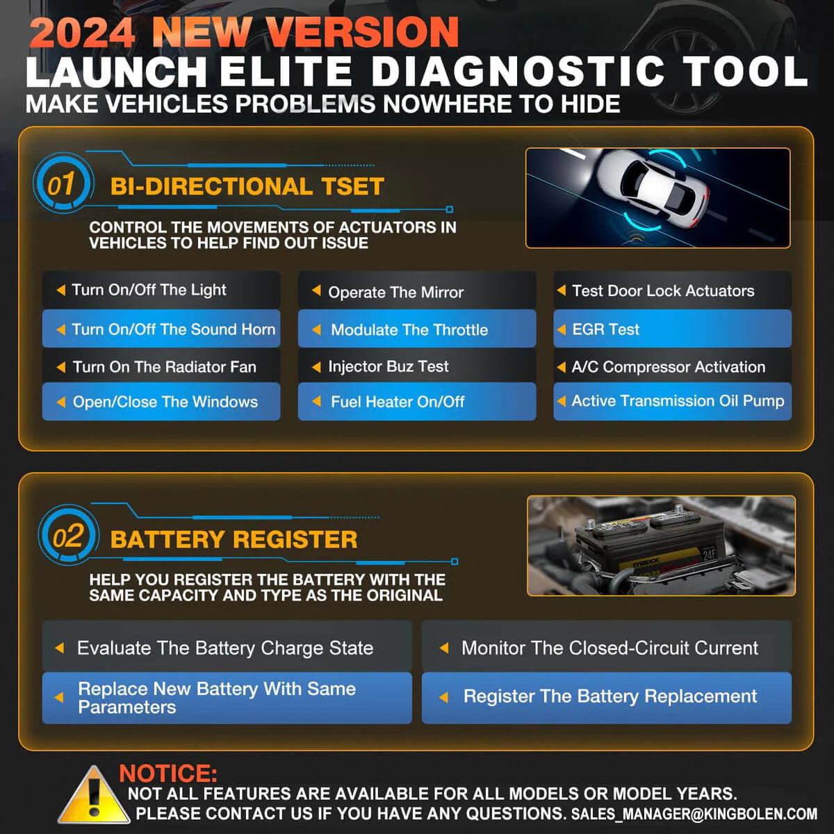 LAUNCH X431 Creader Elite For Land Rover Car OBD2 Scanner Bi directional Diagnostic Tool ALL System Code Reader(Support Land Rover, Jaguar) - Image 6