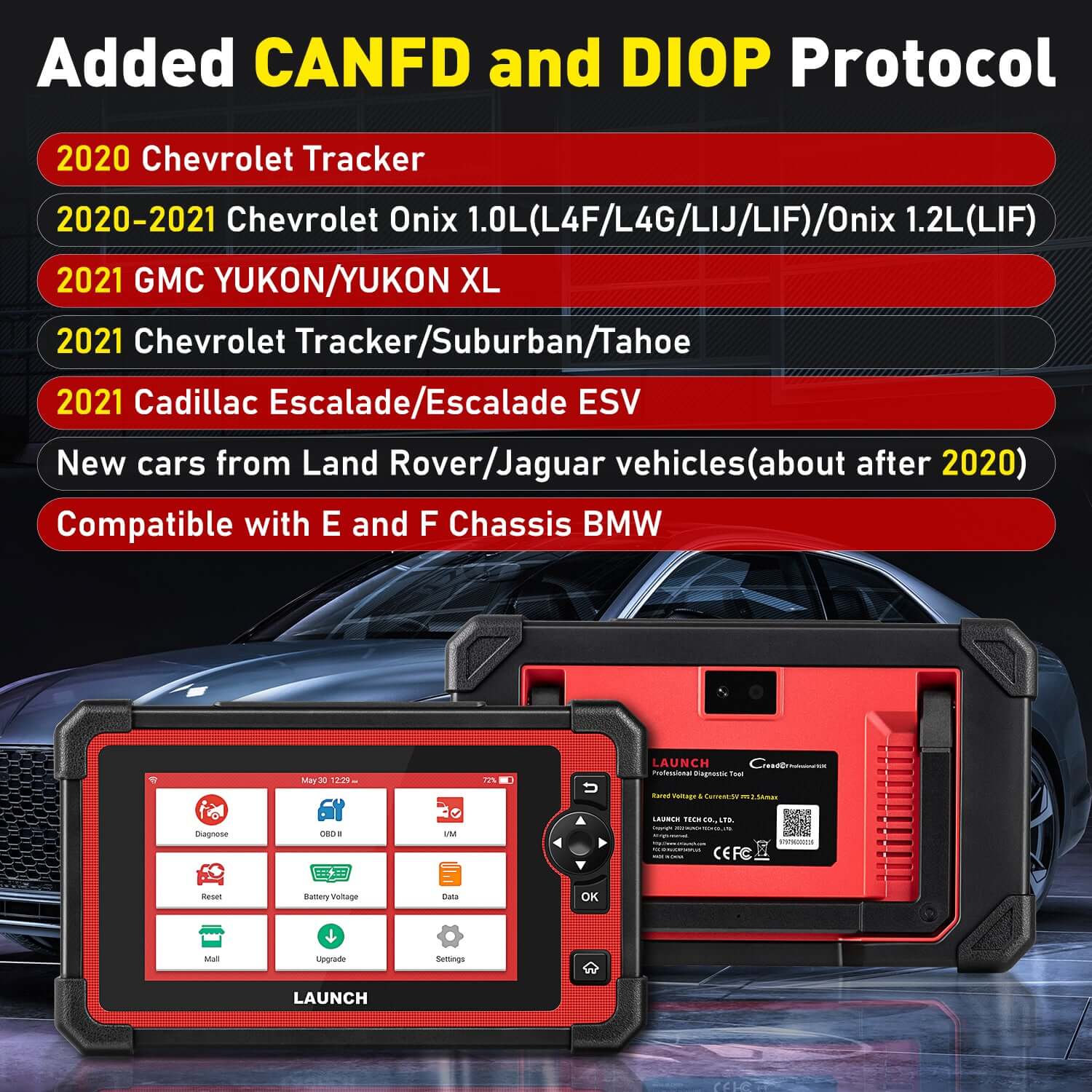 LAUNCH® CRP919E CAN-FD OBD2 Sanner with Bi-directional and ECU Coding - Image 5
