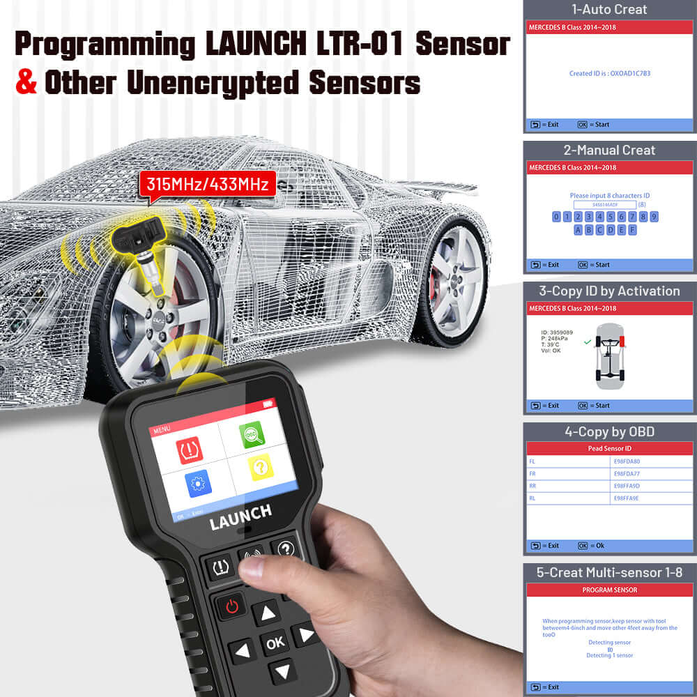 LAUNCH® CRT5011E TPMS Sensor Relearn and Program Tool - Image 7