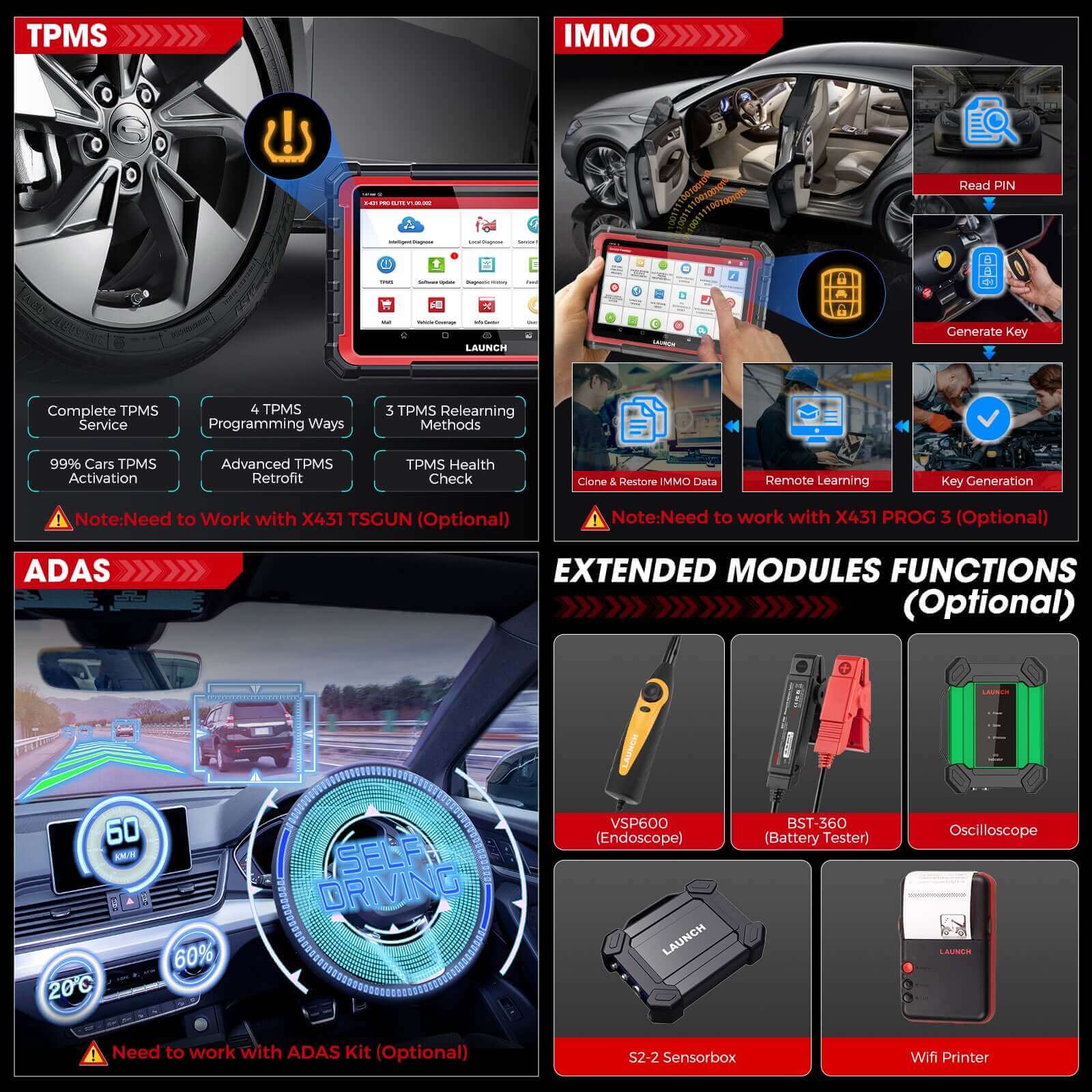 LAUNCH X431 PRO Elite ECU Coding and Bidirectional OBD2 Scanner CAN FD DOIP support - Image 5