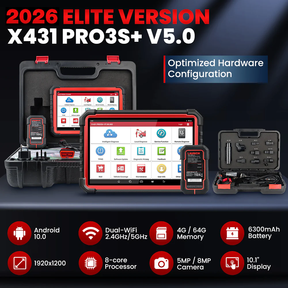 LAUNCH® X431 PRO3S+ V5.0 10.1’ INCH Full System Car Diagnostic Tools with CAN FD, OBD/OBD2 Full System Scanner & Topology Map - Image 7